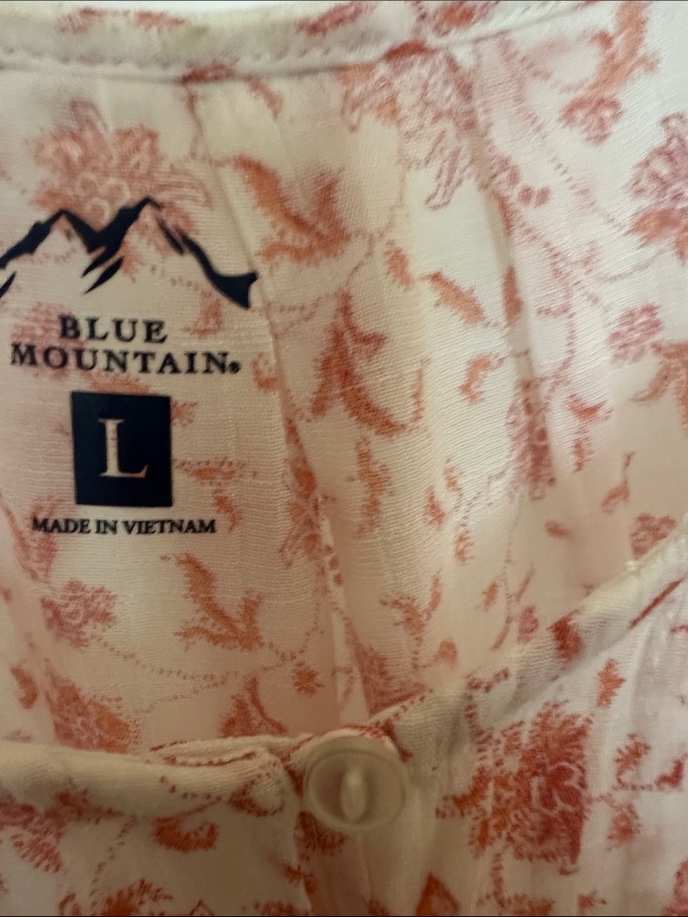 Lightweight Floral Peasant Blouse in Pink and Cream - Picture 3 of 5